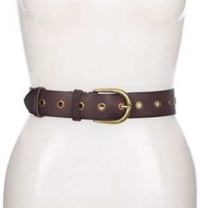 NWT Frye Grommet Brown Leather Belt